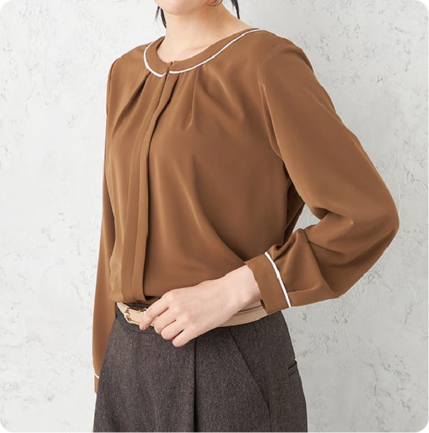 ON CLOSET 配色アクセントブラウス 1