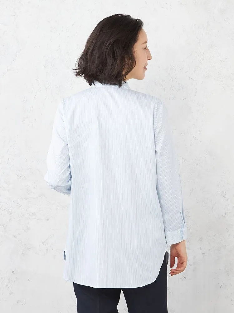 OHGA BOWTIE BLOUSE オオガ ボウタイブラウス ストライプ サイズ