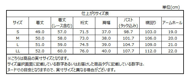 サイズチャート