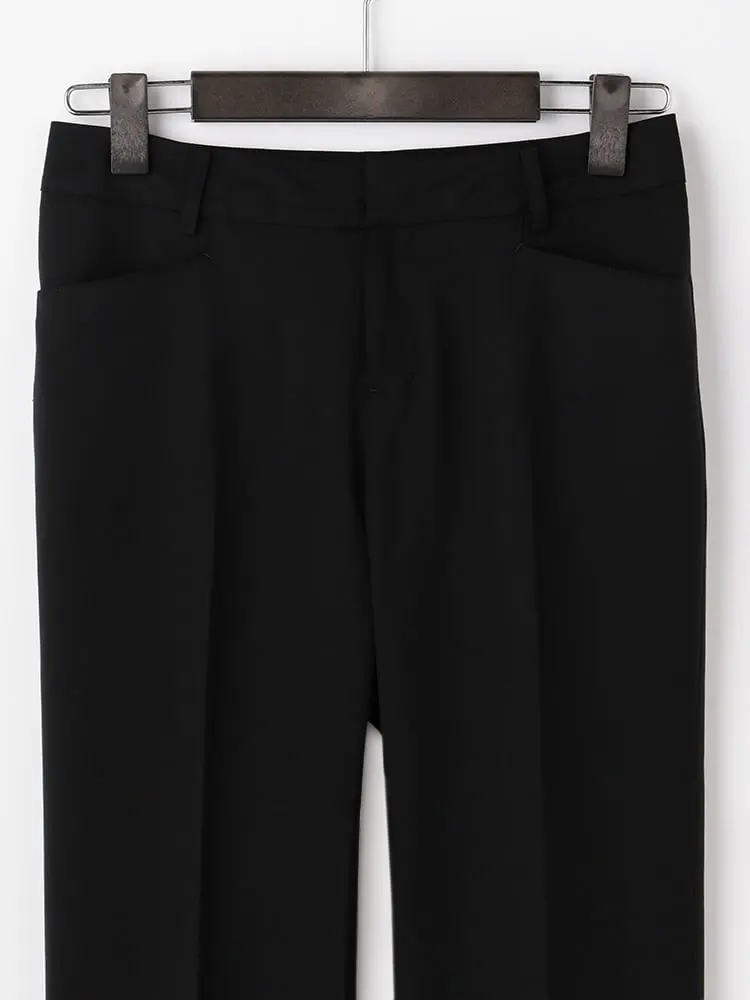 ストレートパンツ ウォッシャブル仕様 STOVEL MASON WHITE黒無地