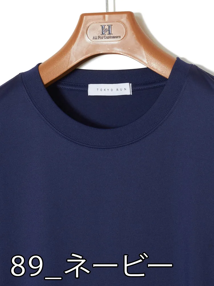 ホワイト 【接触冷感】半袖 Tシャツ クール ジャケットインナー