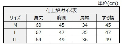 サイズチャート