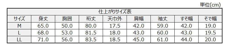 サイズチャート