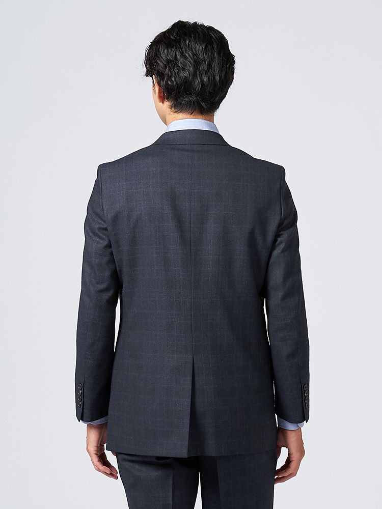 【ウール100％】スーツ 2つボタン 尾州素材使用 グレンチェック ...