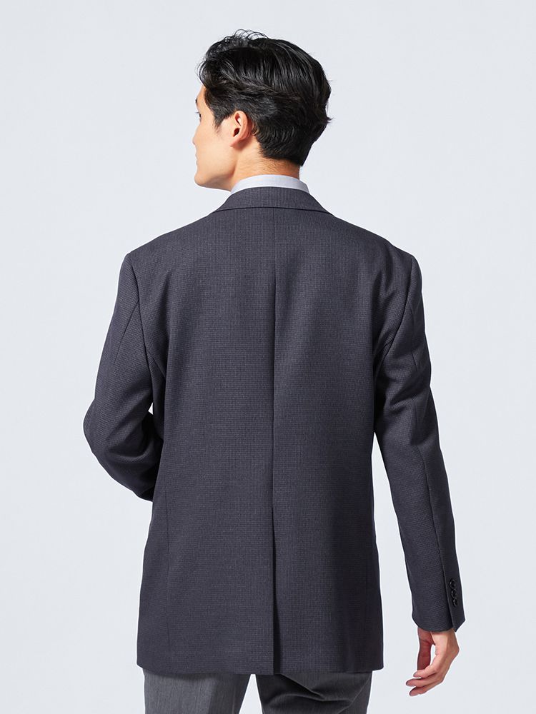 ELGARHYTHM×威風堂々 日本製 W78cm 背抜き スーツ ウール混 紺