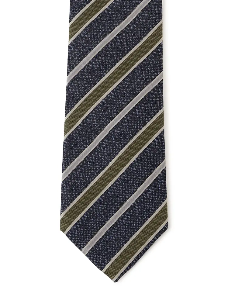 yamatoBerluti スクリプトパターン ネクタイ シルク/コットン スラブ ワイドストライプタイ | Brooks Brothers