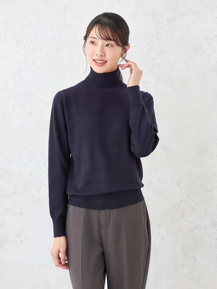 【SOFFICE】カシミアタッチニットタートルネックニット・カットソー長袖ソフィーチェ秋冬【レディース】