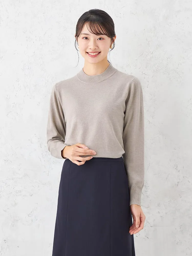 【SOFFICE】カシミアタッチニットモックネックニット・カットソー長袖ソフィーチェ秋冬【レディース】
