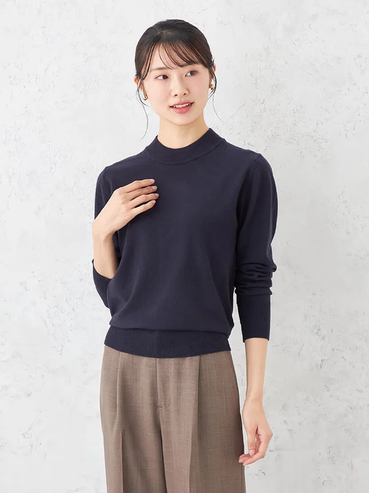 【SOFFICE】カシミアタッチニットモックネックニット・カットソー長袖ソフィーチェ秋冬【レディース】