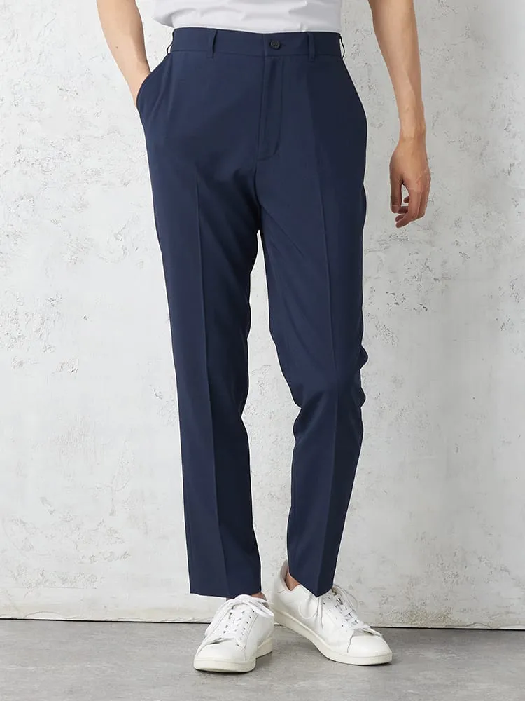 【AIRSUIT】裾上げ済みセットアップスラックスパンツノータック防シワ（イージーケア）ストレッチ通年吸水速乾UVカット春夏