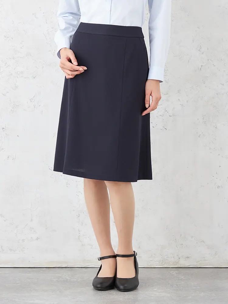 働ラク肩ラクスーツ】スカート 膝丈タイト ウォッシャブル ストレッチ