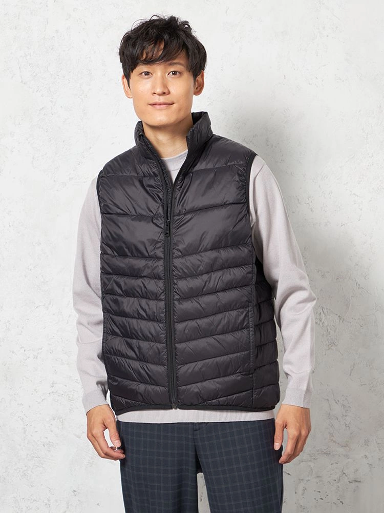 【吸湿発熱】スタンドベストコズミックス【吸湿発熱/保温/消臭効果】中綿無地カジュアルアウターリッケンバッカー秋冬