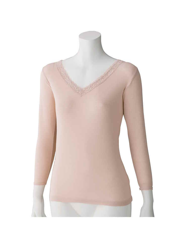 レディース着る肌ケア8分袖インナー【CF】