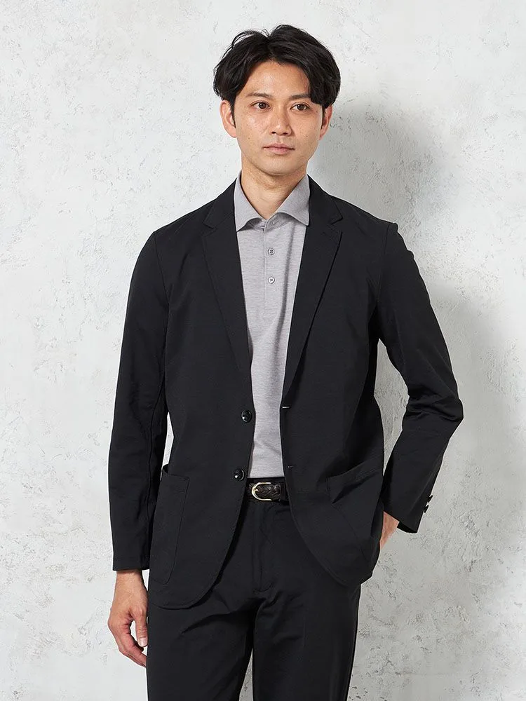 【WEB限定】上下セットアップハイブリッドジャージーストレッチ無地通年
