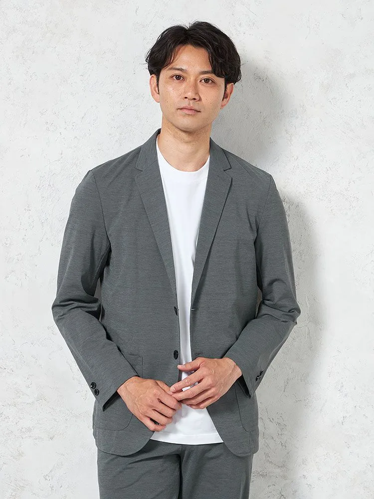 【WEB限定】上下セットアップハイブリッドジャージーストレッチ無地通年