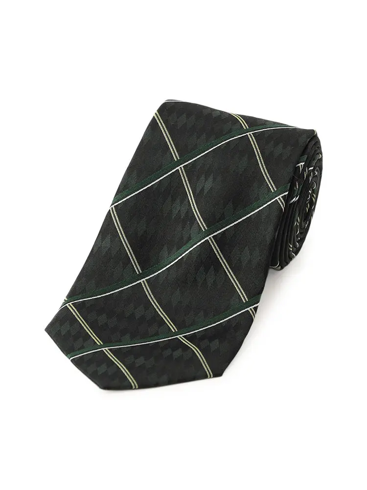 【カンサイヤマモトオム】シルクネクタイチェック秋冬