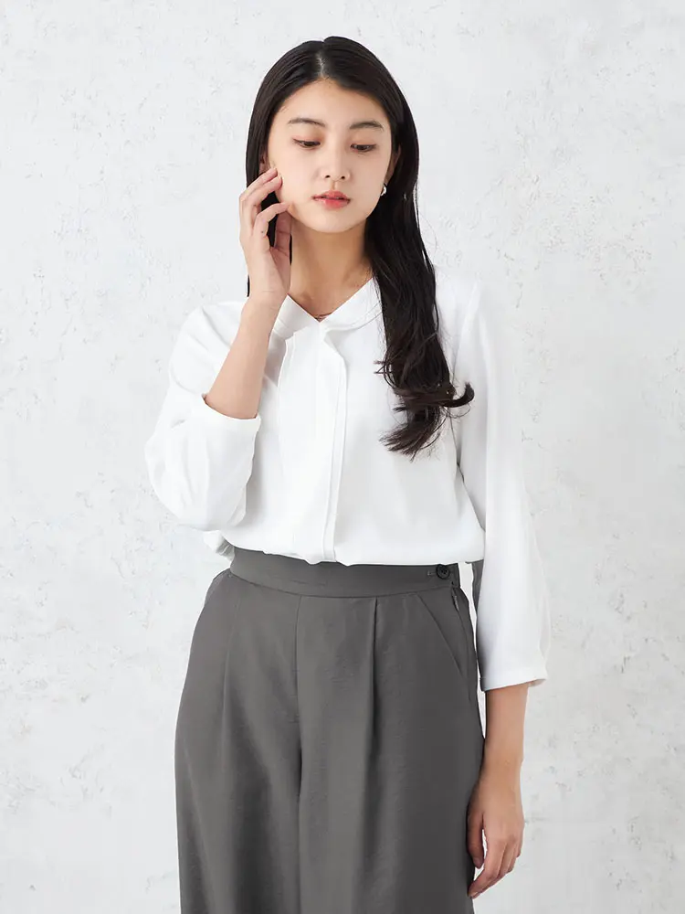 【SOFFICE】2WAYアクセ付きフリルブラウスカットソーソフィーチェ通年【レディース】