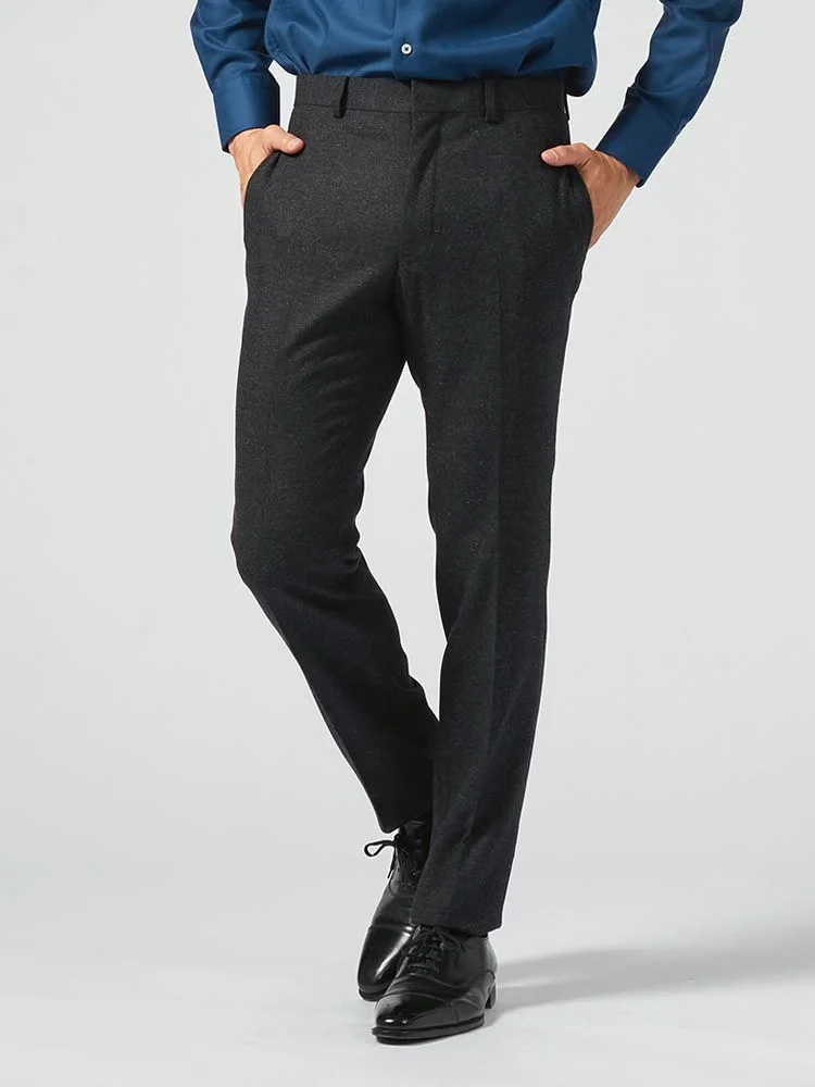 【ウォッシャブル】パンツノータック制菌加工裏地スラックスその他S＆MBLUELABEL秋冬