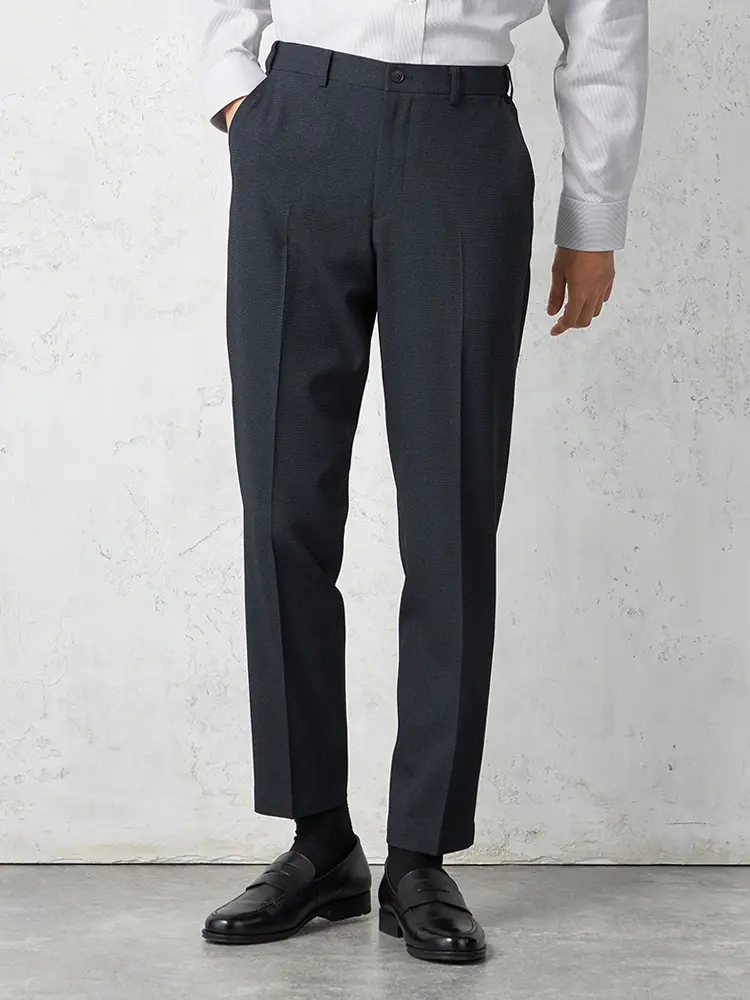 【TOKYORUN】セットアップパンツノータックストレッチ通年ウォッシャブル