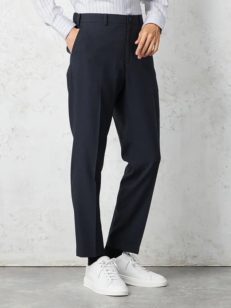 【TOKYORUN】セットアップパンツノータックストレッチ通年ウォッシャブル