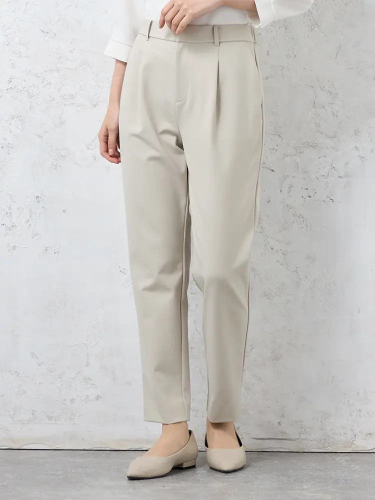 【INDIVI】キャリーマンツイル2WAYストレッチテーパードパンツウォッシャブル通年【レディース】