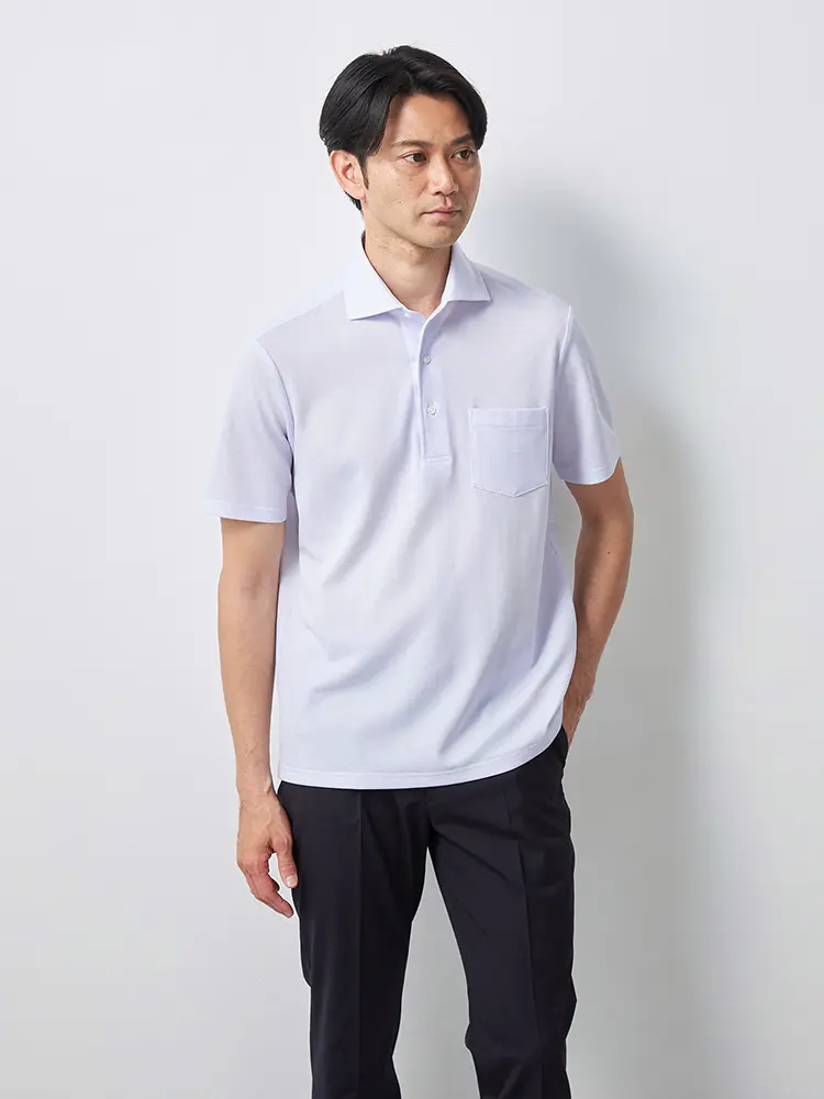 【アイシャツ】アイポロバイオセンサークールカジュアルインナー形態安定ストレッチ吸汗速乾抗菌加工春夏