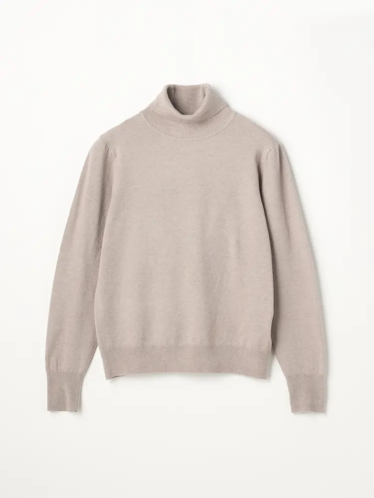 【SOFFICE】カシミアタッチニットタートルネックニット・カットソー長袖ソフィーチェ秋冬