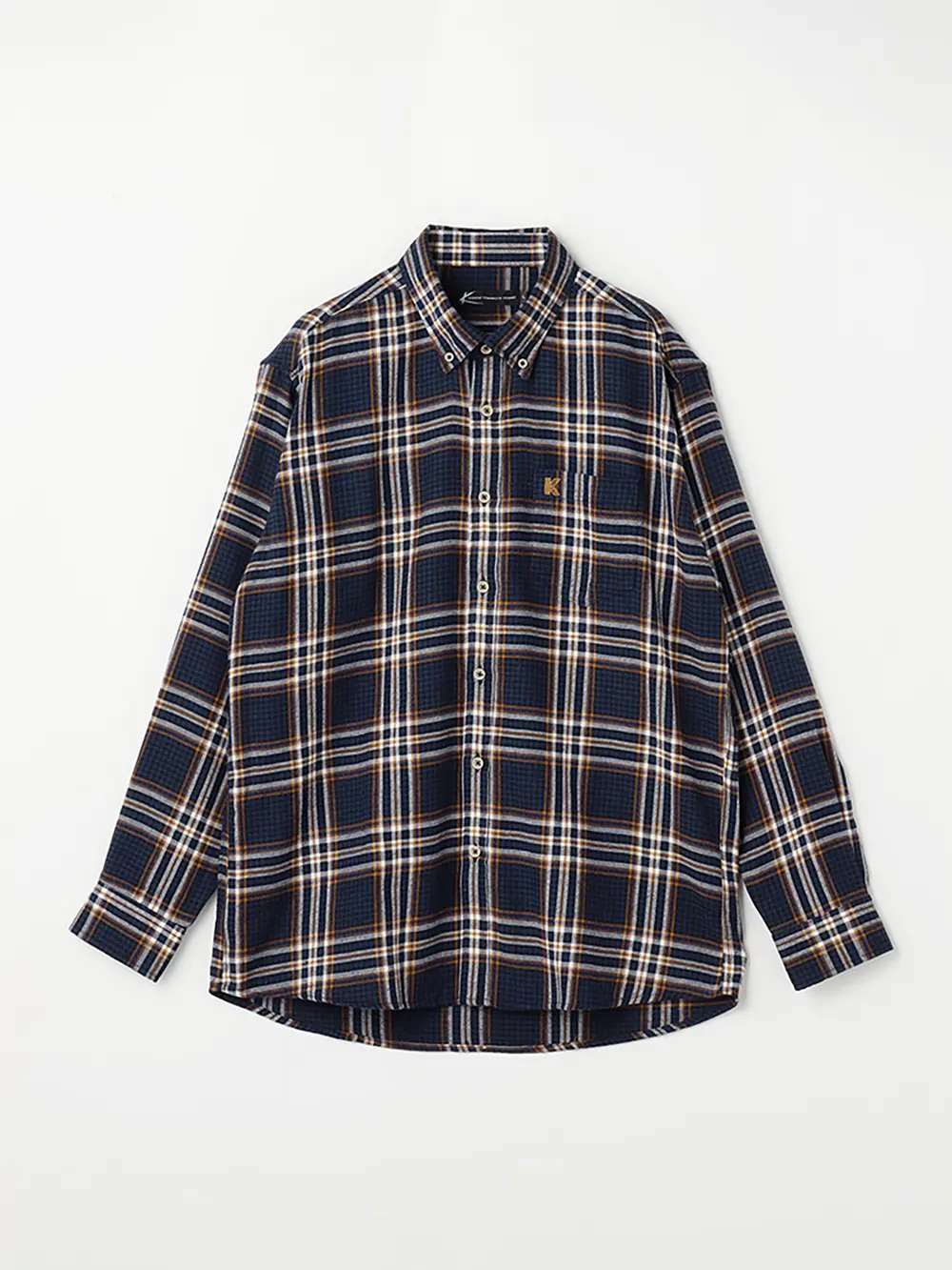 【カンサイ・ヤマモト】起毛チェックシャツカジュアルインナー秋冬