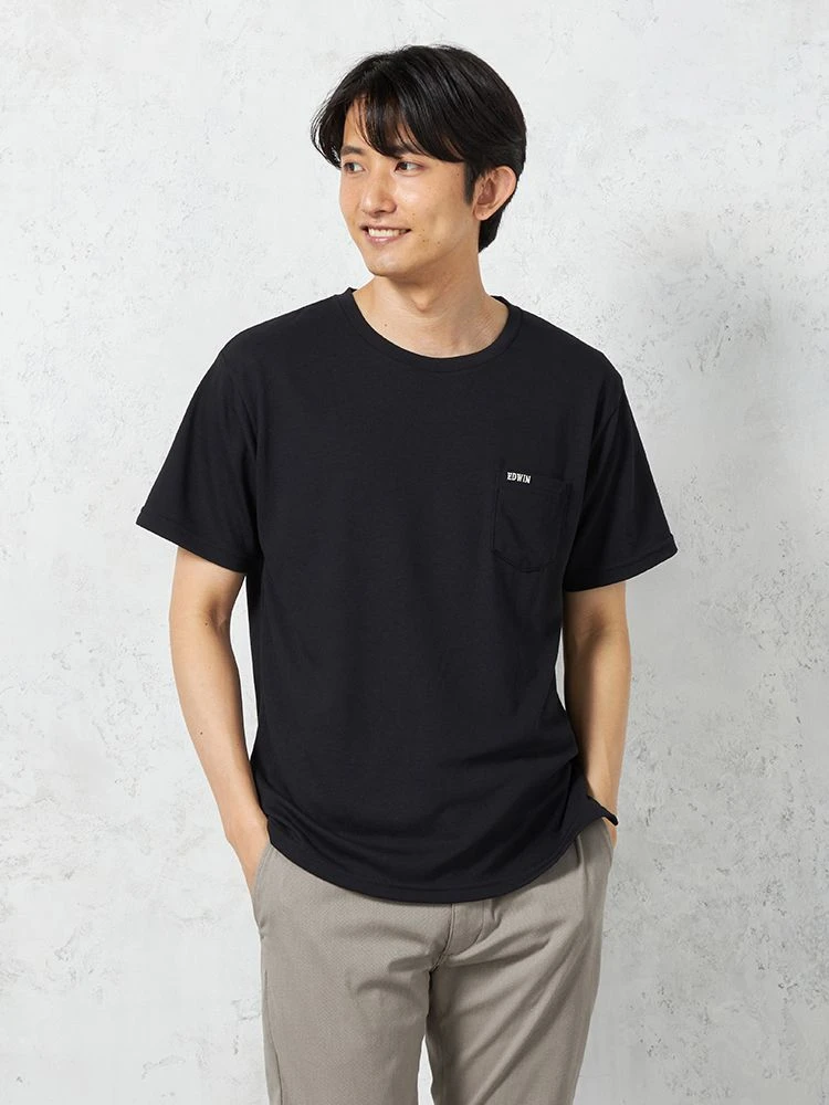 ◆SALE特別価格◆【EDWIN】半袖Tシャツ冷感COOLFLEX無地カジュアルインナー春夏