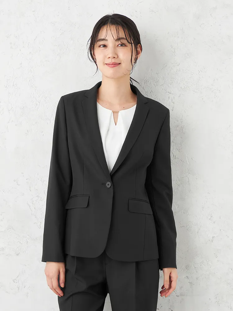 【上下セット】アーバンツイルジャケットパンツセット無地SOFFICEソフィーチェウォッシャブル吸汗速乾防シワイージーケア通年【レディース】