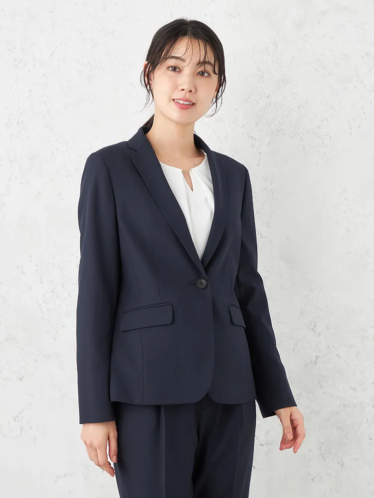 【上下セット】アーバンツイルジャケットパンツセット無地SOFFICEソフィーチェウォッシャブル吸汗速乾防シワイージーケア通年【レディース】