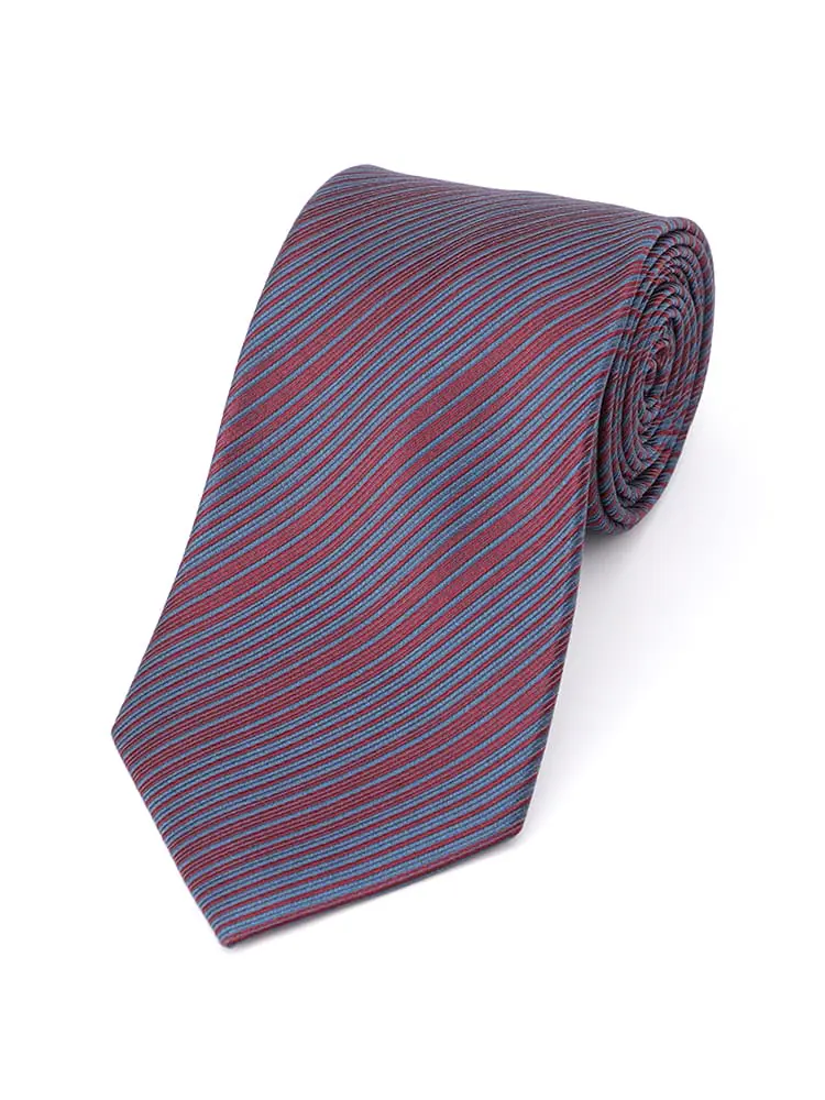 【ネロ】成人式対応シルク100％ネクタイレギュラーストライプｎｅｒｏ春夏