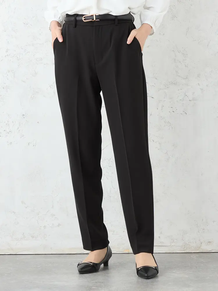 【M3LABO】MoveonDesignテーパードパンツフルレングス防しわ加工通年【レディース】