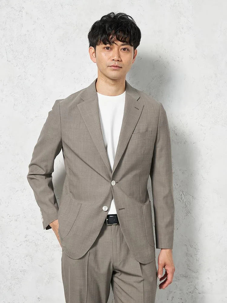 【接触冷感】ジャケット2つボタン超軽量TW素材【セットアップ商品有】リッケンバッカーブラック春夏