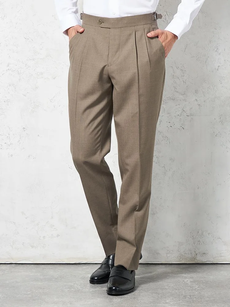 【ウール100%】パンツツータックインポート素材REDA使用サイドアジャスター付無地ARTHURPHILLIPPE-アーサーフィリップ-