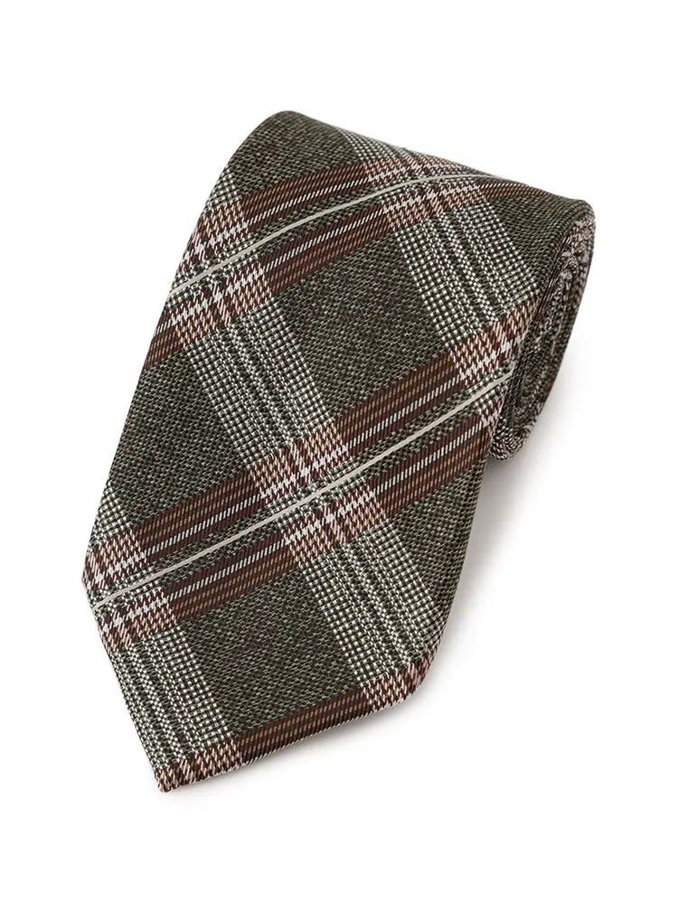 【ＳＴＯＶＥＬ＆ＭＡＳＯＮ】日本縫製ネクタイレギュラーチェック秋冬