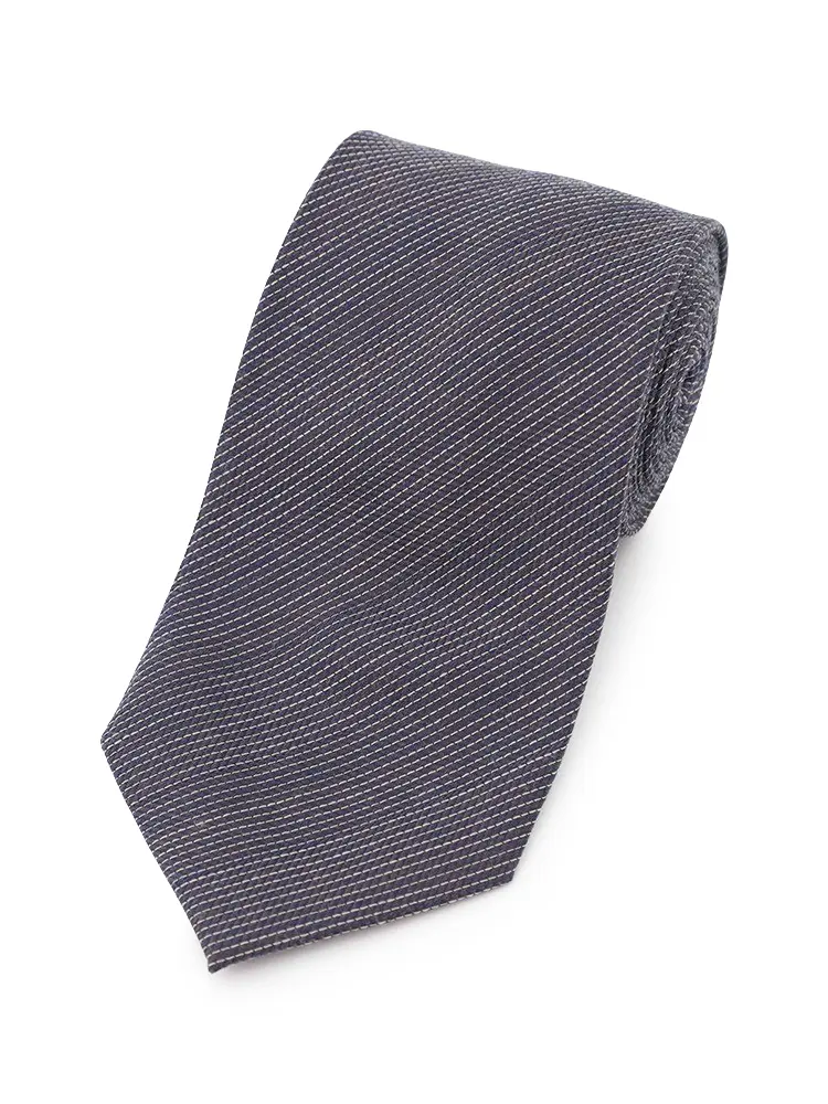 【リッケンバッカーブラック】シルクウールネクタイレギュラー無地秋冬