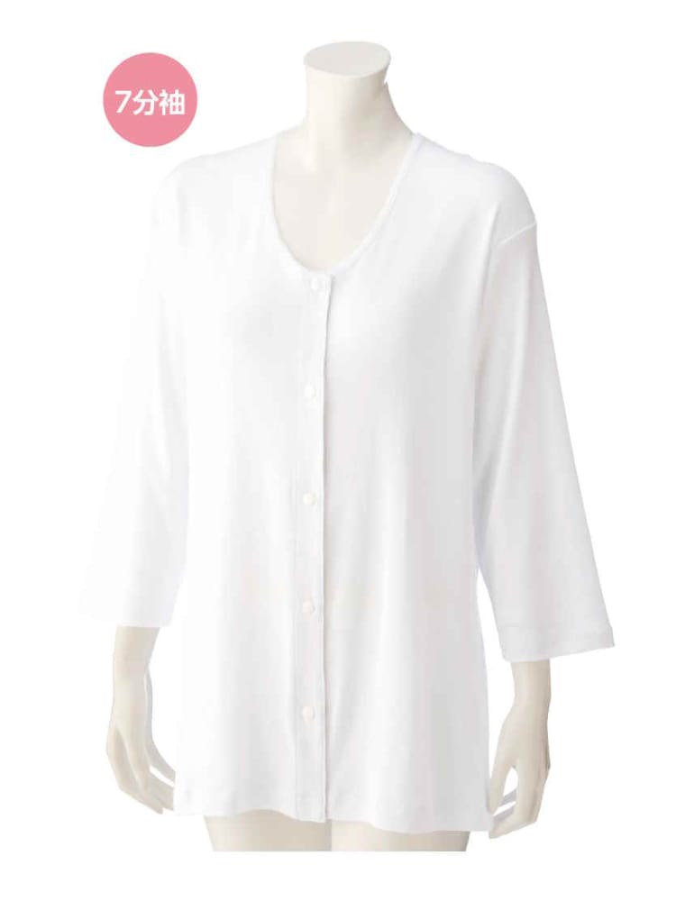 レディース7分袖大寸ホックシャツ３L【CF】