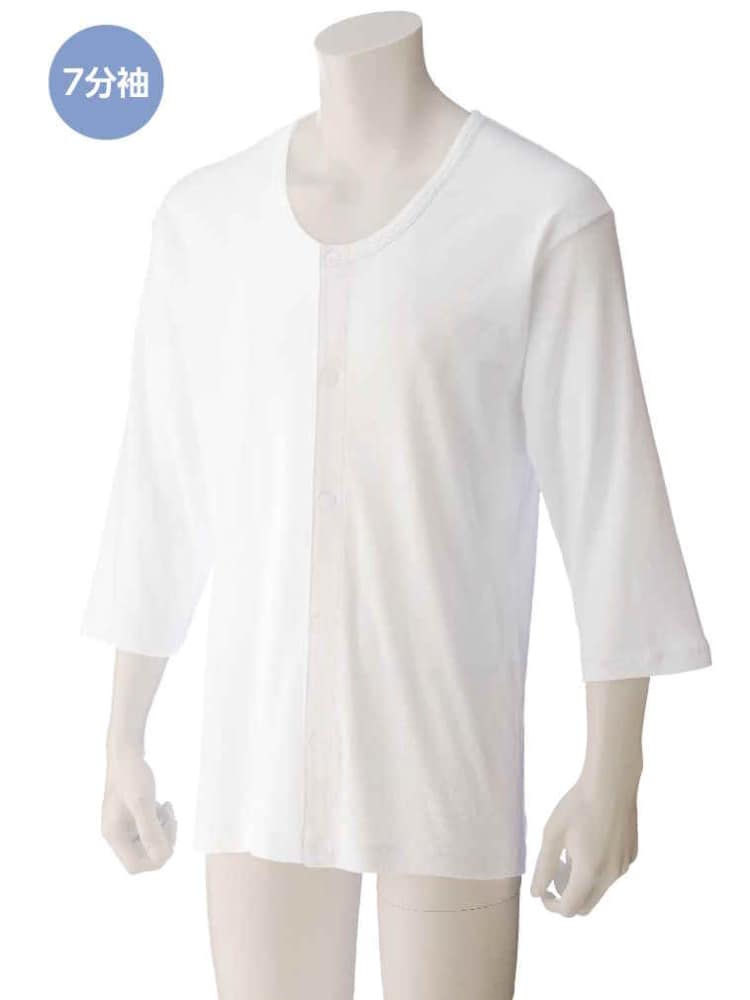 メンズ7分袖大寸ワンタッチシャツ３L【CF】