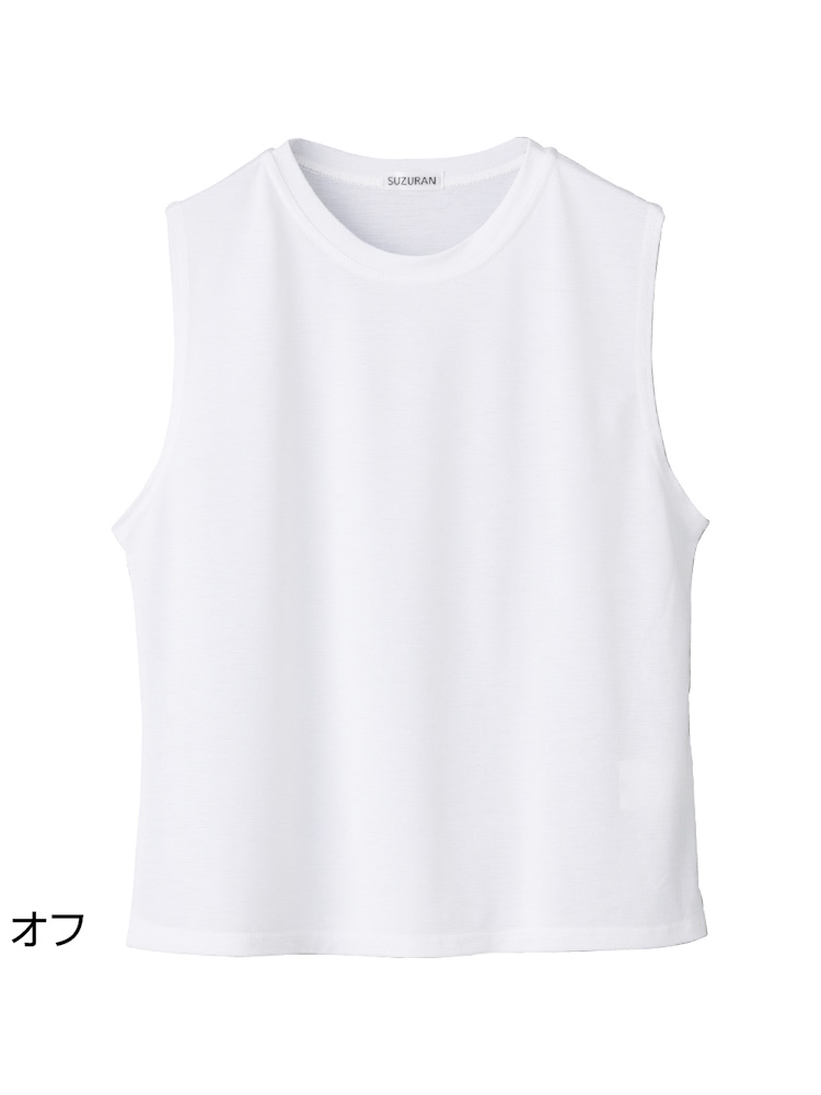 タンクトップ／婦人用／レディース／シニア／高齢者／接触冷感／春夏／ゆったり／名前記入欄付【CF】