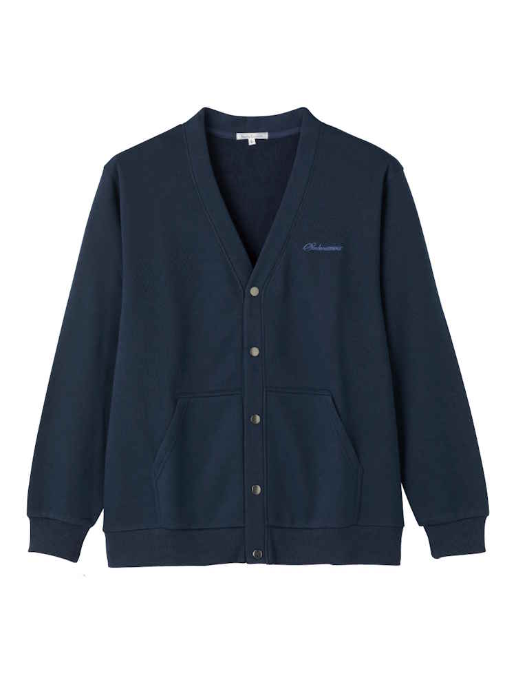 メンズ裏起毛スナップ釦カーディガン?【CF】