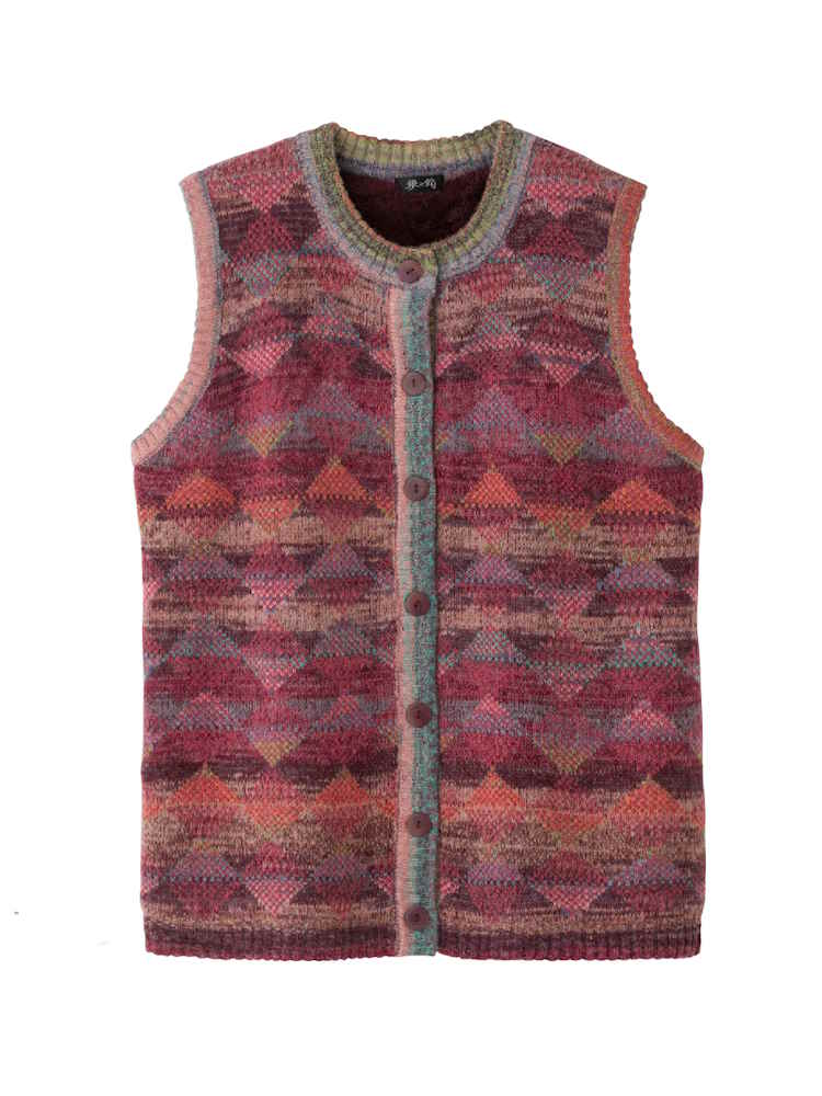 【前開き】【あったか】かすり調丸洗い裏ボアベスト２／婦人用／レディース／高齢者／シニア／重ね着／おしゃれ／洗濯機OK／名前記入欄付／ゆったり／プレゼント／ギフト【CF】