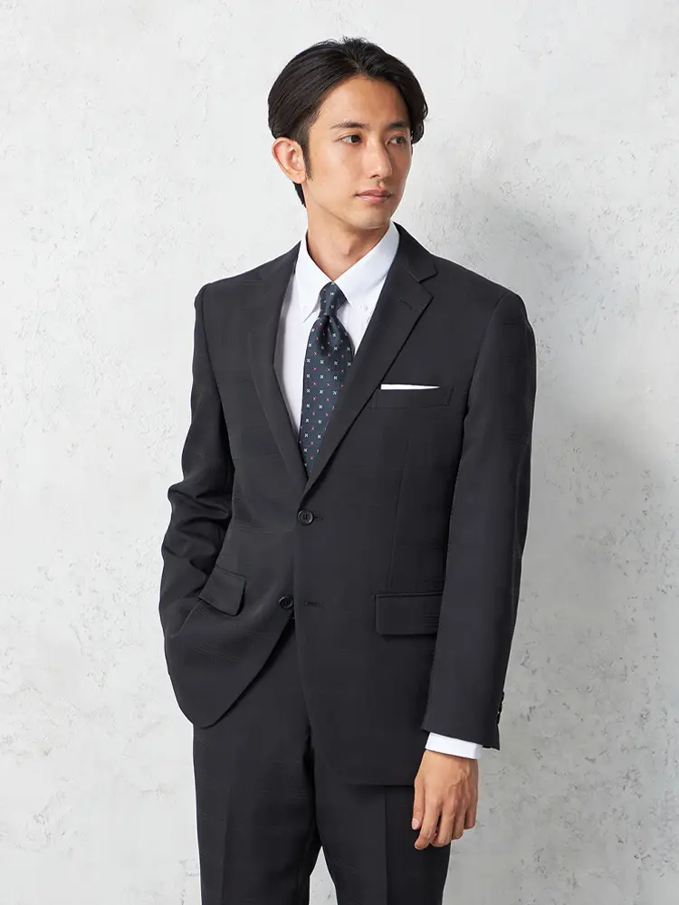 ブラック 【ビバリーヒルズポロクラブ 】2つボタン 上下ウォッシャブル スーツ 通年 | はるやま公式通販