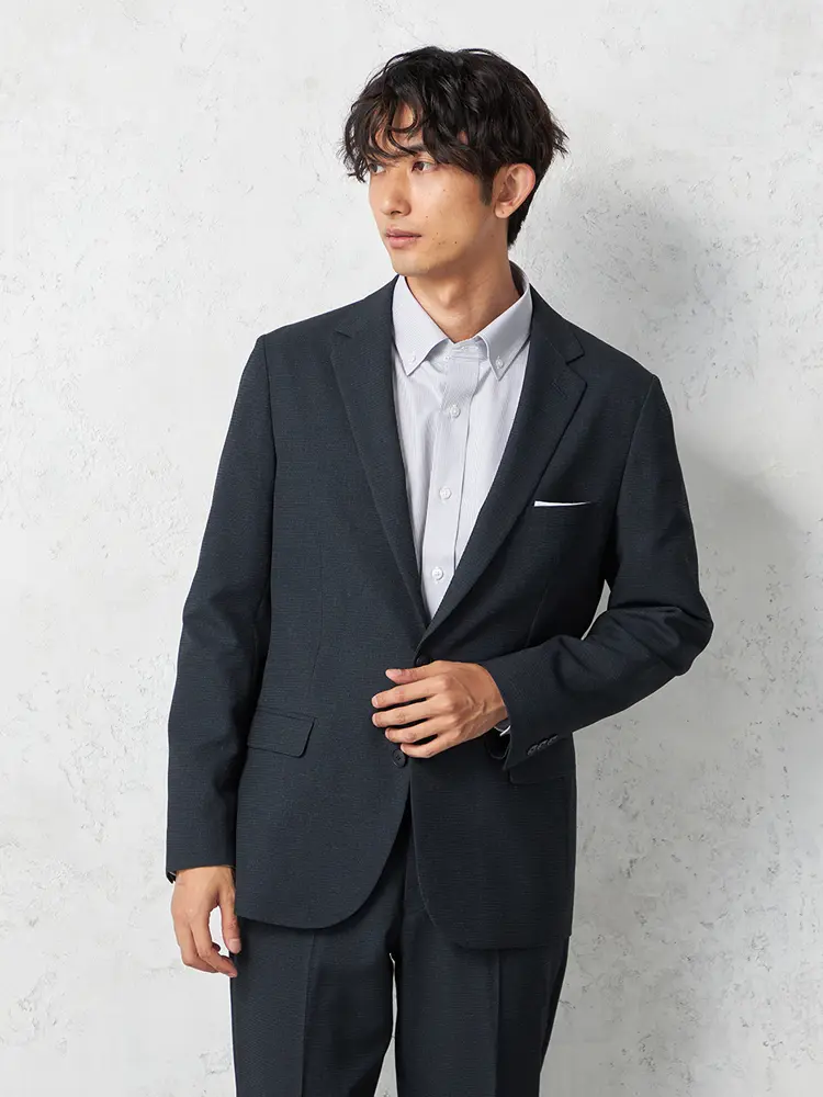 ネイビー 【TOKYO RUN】 セットアップ ジャケット 2つボタン ウォッシャブル ストレッチ 通年 | はるやま公式通販