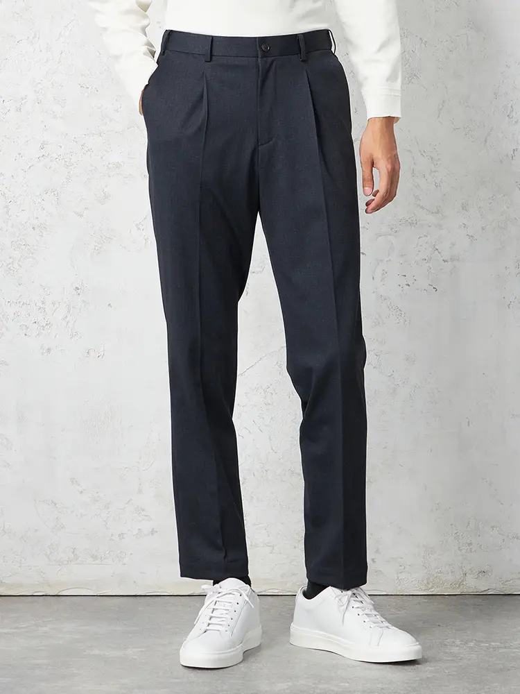 【TOKYO RUN】 プリントニットセットアップ パンツ ワンタック  ウォッシャブル 軽量  ストレッチ 秋冬 | はるやま公式通販