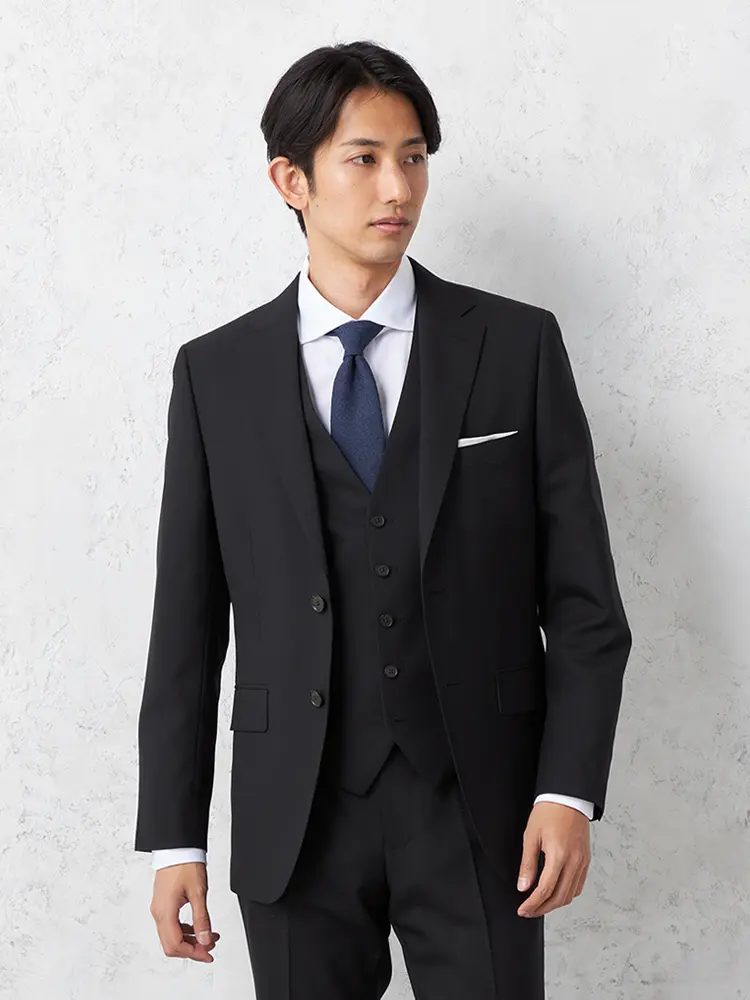 【Ｓ＆Ｍ ＢＬＵＥ ＬＡＢＥＬ】スリーピース スーツ ２つボタン シャドウストライプ 通年