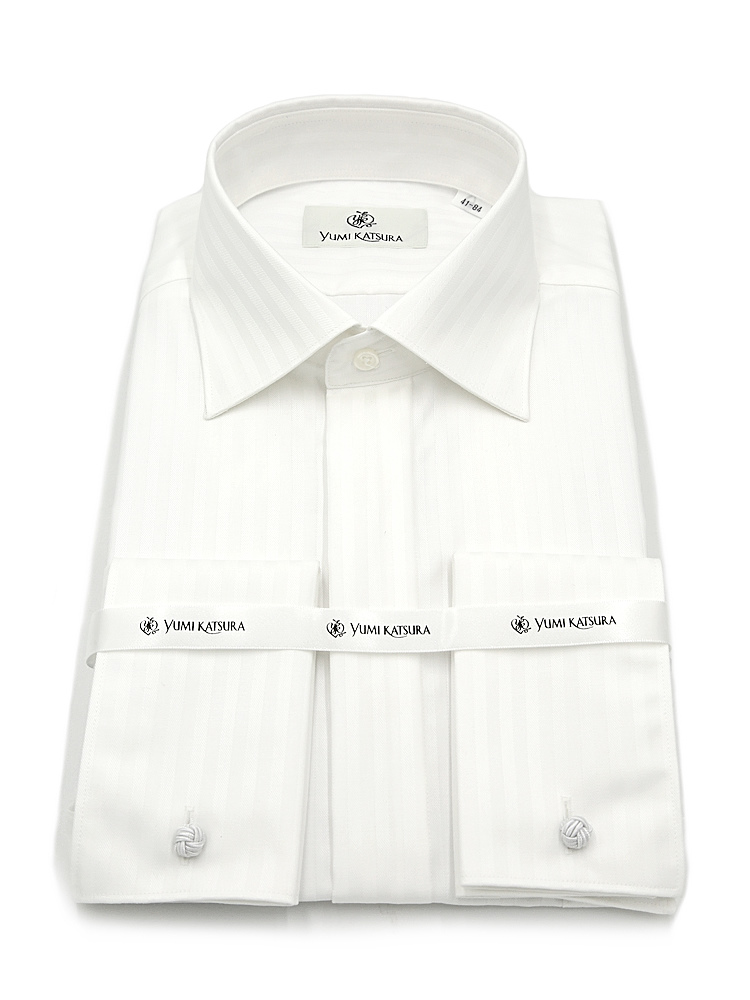 バーバリー ドレスシャツ ホワイト シャドーストライプ XSカジュアル