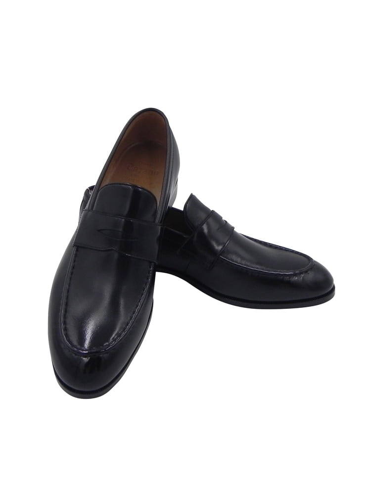 ローファー メンズ 本革 革靴 紳士靴 クリスチャンカラノ 黒 25.5cm