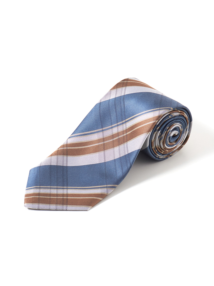 ネクタイ　簡単　チェック　絹